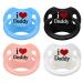 LittleForBig Large Shield Pacifier Generation II Adult Size Printed Set I Love Daddy 4-Pack