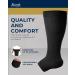 Pembrook 20-30mmHg Wide Calf Toeless Compression Socks | 6XL Plus Size for Men & Women - 4X-Large Black - Buy Online on GoSupps.com