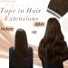 Ugeat Dark Brown Tape In Extensions - Real Hair Chocolate Brown 50cm 20 Pieces 50g - #4 - Buy Online on GoSupps.com