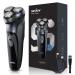 SEJOY electric razor for men facial razors cordless washable rechargeable razor pop-up trimmer for trips and at home LED display fast charging gray