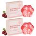 Nuvilo Cherry Moisturising Bath Soap Bar Soft and Moisturizing Body Soap with Rich Foam Cooling Feel Suitable for Daily Use on All Skin Types (2 Pack)