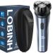 Electric Razor for Men with Travel Organizer LOBINH 100% Washable Rechargeable Men's Rotary Shavers Cordless Wet & Dry Shaver with Pop-up Trimmer 1 Hour Fast Charging 4D Floating Head