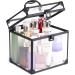 Noverlife Portable Clear Train Case for Cosmetics & Toiletries - Travel Makeup Organizer with Latches & Handle - Professional Storage Box for Makeup Tools and Bathroom Accessories - Buy Online on GoSupps.com