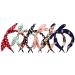Qiabao Womens 5 Pack Assorted Bow Tie Hard Headband Hair Bands - Buy Online on GoSupps.com