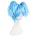 MapofBeauty 12/30cm Short Straight Men's Braids Wig - Azure Blue | International Shipping Available - Buy Online on GoSupps.com