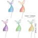 Cyodoos 25Pcs Mermaid Tails Cupcake Toppers Mermaid Tail for Mermaid Party Decoration Baby Shower Party Supplies (two-sided) - Buy Online on GoSupps.com