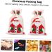 SEWOART 6pcs Pack Christmas Drawstring Bag Printing Cotton Bag 15x23cm Assorted Color 3 - Buy Online on GoSupps.com