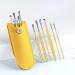 TURHAN Portable Stainless Steel Earpick Set | 6-Piece Coil Spring Ear Cleaner Tools with Leather Bag | International Shipping Available - Buy Online on GoSupps.com