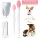Frienda 7-Piece Pet Toothbrush Set | Double-Sided Soft Silicone Dental Brush Kit for Dogs & Cats | Curved Handle for Easy Cleaning - Buy Online on GoSupps.com