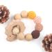 50PCS 20MM Crochet Teething Beads Kit in Khaki and Coffee Series - Baby Carriage Decoration and Jewelry Making Supplies with Cord and Needle - Buy Online on GoSupps.com