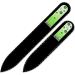 Washable Double Sided Glass Nail File Set with Crystals - Mont Bleu Czech Tempered Glass - Fern Green Crystal Nail Files - Buy Online on GoSupps.com