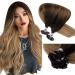 LAAVOOGE BONDING Extensions Real hair Brown Blond Extensions UTip 1g/S Keratin Bonding Extensions Real Hair Darkest Brown Balayage Medium Brown Ombre Ashblond #2/6/18 50g 45 cm 1-29 u Tip #2/6/18