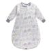 MOXTOYU Baby Sleeping Bag 100% Cotton 2.5 Tog Baby Sleeping Bag Detachable Sleeves and Double Zip Swaddle Blanket Baby Blanket with Side Zip and Loose Hem for Newborns Gift Rabbit 0-6M Purple S