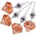 Mookaitedecor Red Agate Resin Crystal Point Pendulum for Reiki Healing and Meditation - Buy Online on GoSupps.com