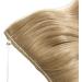 Silk-Co Adjustable Rubber Band Hair Extensions - 50cm Ash Blond Synthetic Invisible Cord Corrugated Extensions for Women - Buy Online on GoSupps.com