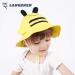 LANGZHEN Beach Sun Protection Hat for Baby Girls - Yellow Bee Design | Adjustable Wide Brim Toddler Kids Hat with Chin Strap for Summer Play - Buy Online on GoSupps.com
