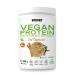 Weider vegan protein (540g) cappuccino taste.23g protein/dose hereditary isolate (Pisane) & rice proteins.With vitamin B12 and Stevia.Gluten -free sugar -free.Packaging 50% recycled 100% recyclable 540g cappuccino
