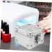 Nail Art Storage Box Drill Organiser Manicure Drill Box Storage Box for Manicure Polisher Nail Drill Organiser Tool Holder Zinc Alloy Grinding 9.00X7.50X6.00CM silver - Buy Online on GoSupps.com