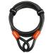 Valuemax loop cable 2m safety cable steel cable covered with plastic fuse for bicycle/motorcycle/ebike 12mm thick black 213cm