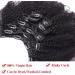 Double Weft Remy Hair Afro Kinky Curly Clip in Hair Extensions Brazilian Human Hair Clips in Real Hair Extensions for Black Women 12inch-105g 1B Natural Black 12 Inch #1B Natural Black - Buy Online on GoSupps.com