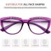 Eyekepper Women's Rhinestone Reading Glasses - Oversize Half Moon Design - Purple 2.5x - Stylish & Comfortable Reading Eyewear - Buy Online on GoSupps.com