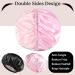 Buy 2-Piece Satin Hair Hood Set - Double-Sided Sleep Caps for Women & Girls | Breathable Bonnets in Black & Pink | Nighttime Hair Protection - Buy Online on GoSupps.com
