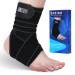 SNEINO Ankle Brace for Women & Men - Ankle Brace for Sprained Ankle, Ankle Stabilizer for Sprain, Injury Recovery, New Upgrade Adjustable Breathable Ankle Support Brace for Basketball, Running Small Black