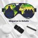 SSIMOO World Map Print Eye Mask - Double-Sided Soft Light Blocking for Quality Sleep | International Shipping Available - Buy Online on GoSupps.com