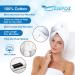 KEEPOZ Cotton Hair Towel Wrap for Women - Quick Dry Super Absorbent Turban Head Wrap with Button - Anti Frizz Hair Cap for Curly, Long & Thick Hair - White - Buy Online on GoSupps.com