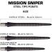 Mission Darts Sniper Points Ripple | Steel Tip Replacement Points | 28mm Black | Multiple Colors & Sizes - Buy Online on GoSupps.com