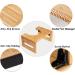 Bamboo 7-Inch Height Toilet Stool with Foot Massager | Foldable & Portable Squatting Stool for Adults & Kids - Buy Online on GoSupps.com