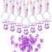 24 Baby Shower Pacifiers Necklace 2.5 inch Acrylic Pacifier Charm Suitable for Party Favors Decorations (Purple)
