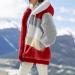 Shop Hanxiulin Women's Oversized Plush Hoodie Jacket - Winter Coat in Watermelon Red | Lightweight Outdoor Cardigan - Buy Online on GoSupps.com