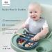 Baby Silicone Suction Plate - Non-Toxic, BPA-Free, Waterproof, Easy Clean - Indigo - Buy Online on GoSupps.com