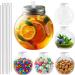 Plastic Fish Bowls for Drinks 500ml Party 6 Pack Small Fish Bowl Cups with Lids and Straws 6 Fishbowls