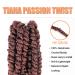 Tiana 10 Inch Passion Twist Hair - 7 Packs Orange Pre-Twisted Crochet Braids for Black Women | Synthetic Extensions (T350) - Buy Online on GoSupps.com