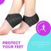 Heel Protectors for Shoes - 2 Pairs Gel Heel Cups & Pads | Silicone Heel Sleeves & Padded Heel Socks - Black & White - Buy Online on GoSupps.com