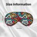 Geometry Print Sleep Eye Mask - Soft Blindfold with Elastic Strap for Travel & Night Sleep - Buy Online on GoSupps.com