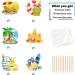 48pcs Beach Ball Shape Cupcake Toppers - Summer Hawaii Cupcake Toppers - Buy Online on GoSupps.com