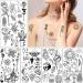 Black Tiny Temporary Tattoos - 20 Sheets Hands & Face Stickers for Men and Women - Flower, Moon, Snake Designs - Waterproof Body Art for Arm, Neck, Shoulder - Clavicle Tattoos - Buy Online on GoSupps.com