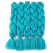 Clke Kanecalon Jumbo Braids - 24 Synthetic Hair Extensions for Afro Styles - Light Blue - 5 Pieces for Braids & Crochet - Buy Online on GoSupps.com