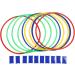 Hopscotch Hoop Balance Exercise Hand Foot Coordination 10PCS Sensory Training Hoops for Jumping Activities Multi-Purpose Eco-Friendly Dia 47cm / 18.5in - Buy Online on GoSupps.com