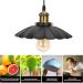 Industrial Metal Retro Pendant Light | Vintage Umbrella-Shaped Fixture for Restaurants Halls and Kitchens | Adjustable Cord Length | Durable Decor - Buy Online on GoSupps.com