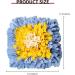 Ieuumler Pet Training Snuffle Mat - 45x45 cm Blue & Yellow Slow Feeding Puzzle Toy for Dogs - Buy Online on GoSupps.com