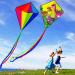 HENGDA KITE Prism Dinosaur Park & Diamond Kite Set - Easy-to-Fly for Kids & Adults - Excellent Fabric - Two Sets in Individual Packaging - Accessories Included (23x27in) - Buy Online on GoSupps.com