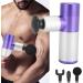 Deep Tissue Muscle Massager Gun with 4 Heads | Noise Suppression - Purple | Effective Pain Relief & Recovery - Buy Online on GoSupps.com