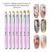 Professional 7-Part Nail Art Brush Set with Nail Shaver - Perfect for Gel & Acrylic Nail Designs - Buy Online on GoSupps.com