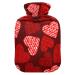 Valentine's Day Heart Hot Water Bottle with Cover Hot Water Bottles for Pain Relief Hot Water Bag Heating Bottles for Menstrual Cramps 1L