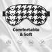 Shop Houndstooth Black Unisex Sleeping Eye Mask | Soft Adjustable Eye Mask for Better Sleep - Buy Online on GoSupps.com