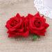 ibasenice Red Garland Hair Flowers Clips- Flamenco Dancer Hairpins Floral Hair Accessory 3D Rose Flower Hair Comb Headpieces Wedding Hair Clip Headwear Barrette Bride Accessories - Buy Online on GoSupps.com